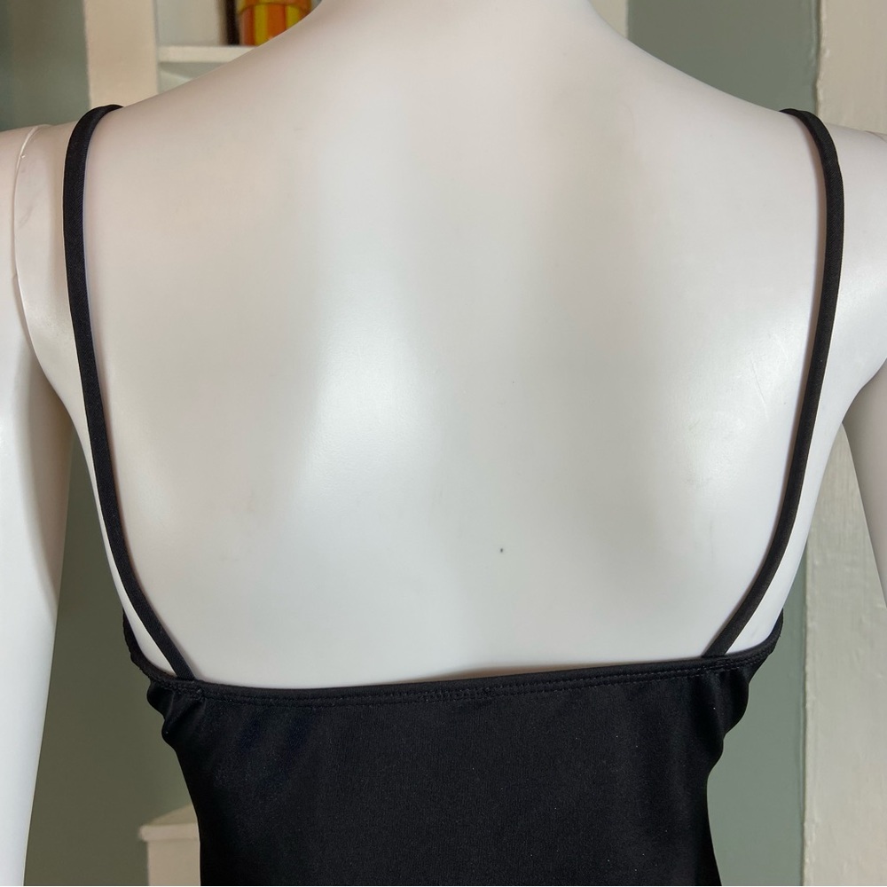 Windsor Glitter Micro Mini Dress Plunging Deep V Little Black Bodycon Medium M - Picture 9 of 12